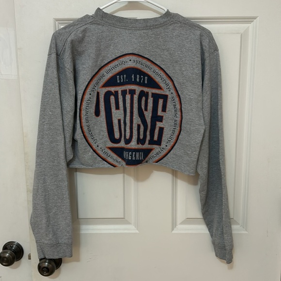 Jansport Syracuse University, Q cropped T-shirt, size medium, gray cotton - Picture 4 of 5